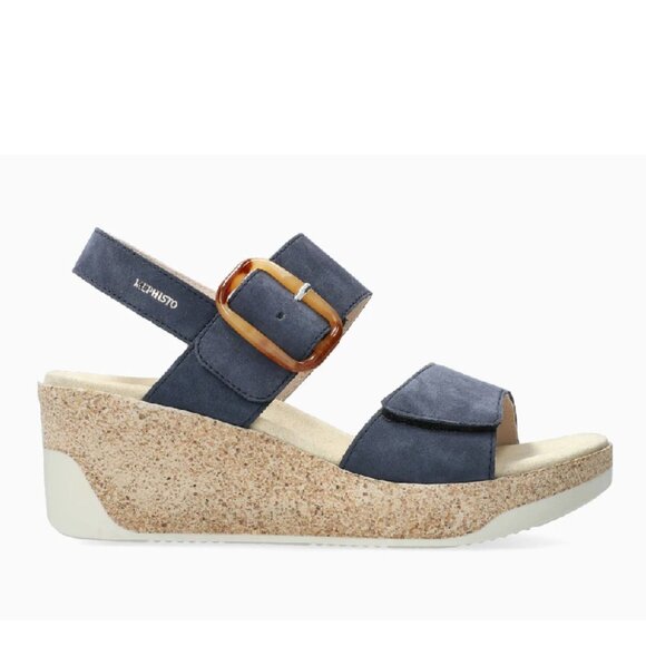 Mephisto Giulia Dual Strap Velcro Wedge Sandal - Picture 1 of 15